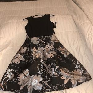 New York & Company Pleated dress with hidden pockets